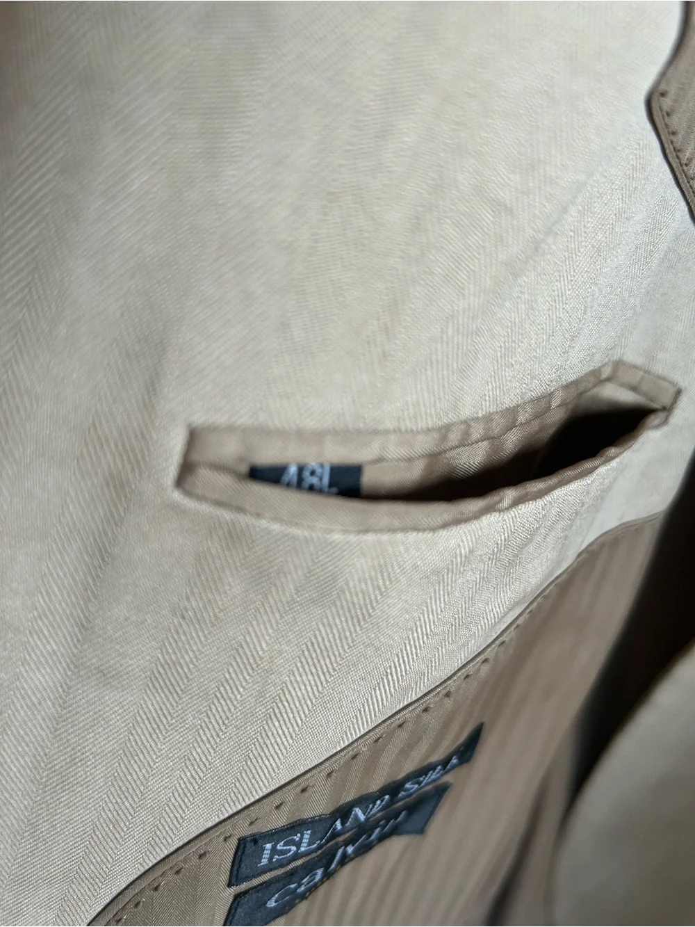 Men's Beige Blazer - Classic Single-Breasted Suit Jacket with color f(fade)